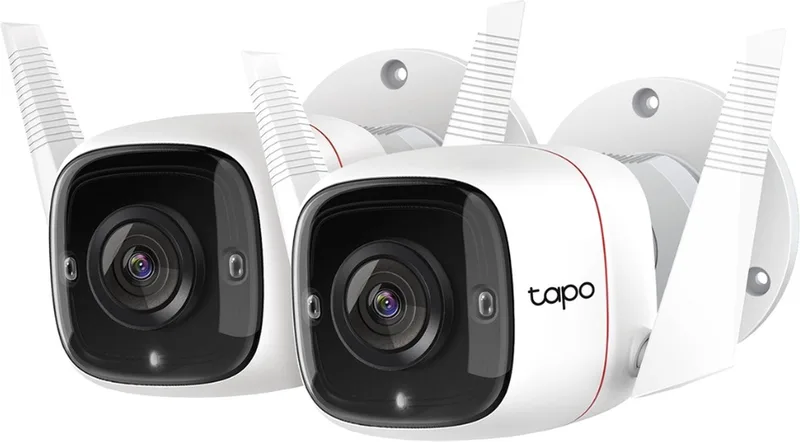 C310 Beveiligingscamera buiten - Sterrenlicht-nachtzicht Home Security Wi-Fi - Wit - 2 pack fra TP-Link i 2K – produktbillede