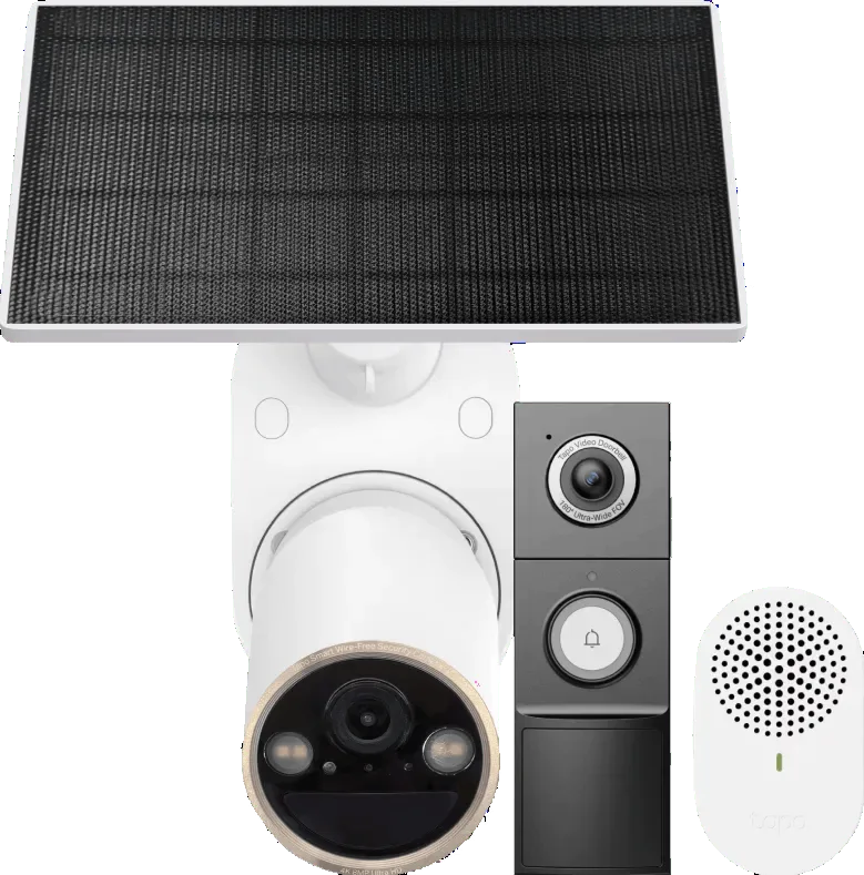 C460 Solar Kit + D235 Smart Battery & Wired Doorbell van TP-Link – productfoto