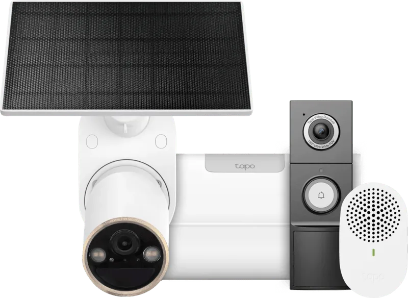 C460 Solar Kit + H500 CentralHub + D235 Smart Battery & Wired Doorbell by TP-Link – product photo