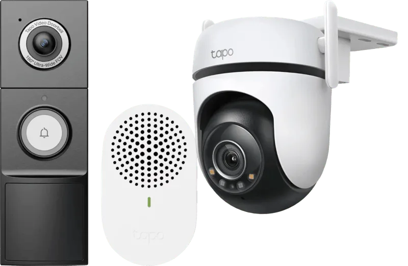 C520WS + D235 Smart Battery & Wired Doorbell by TP-Link – product photo