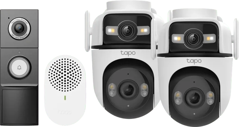 C545D Duo Pack + D235 Smart Battery & Wired Doorbell van TP-Link – productfoto