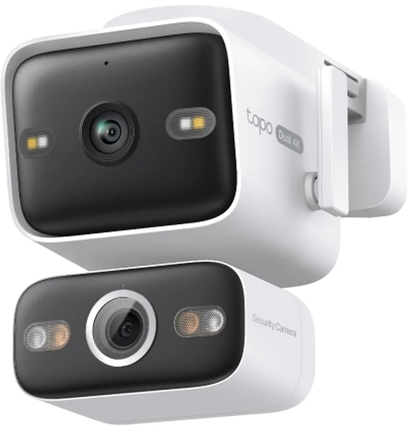 C575D - Beveiligingscamera Buiten - Bewakingscamera - 4K - Pan/Tilt - Dual Lens by TP-Link in White – product photo