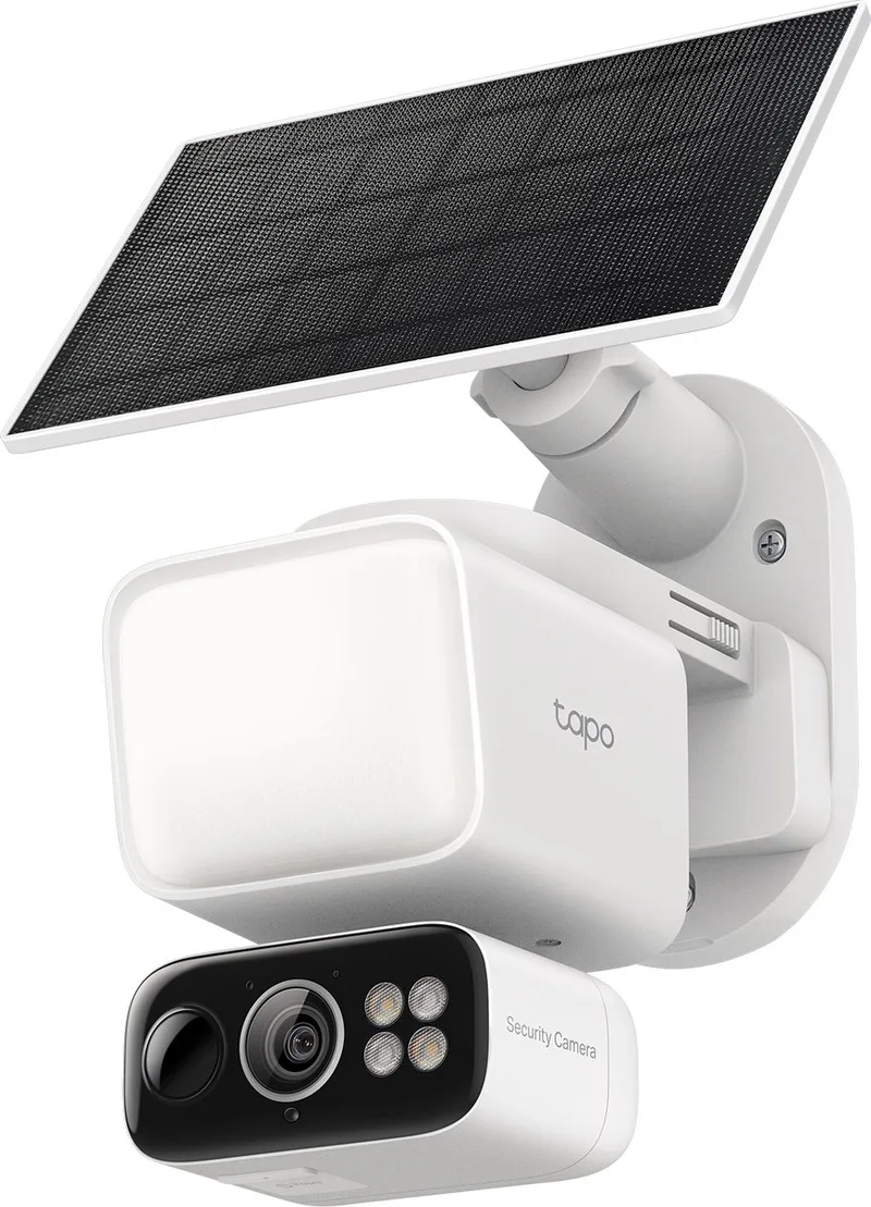 C615F KIT Beveiligingscamera buiten - Solar - Floodlight - 2K (3MP) - Pan Tilt - IP65 by TP-Link in White, Black – product photo