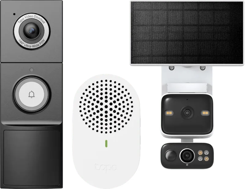 C645D Solar Kit + D235 Smart Battery & Wired Doorbell by TP-Link – product photo