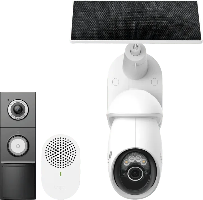 C660 Solar Kit + D235 Smart Battery & Wired Doorbell van TP-Link – productfoto