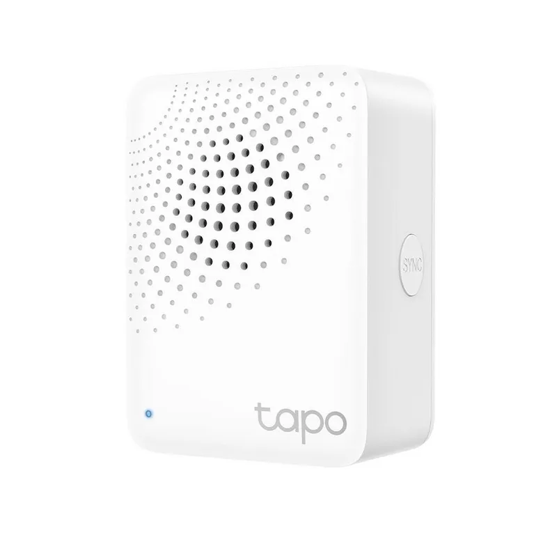 H100 Smart-Home-Zubehör, Smart Hub mit Alarmfunktion und intelligenter Türklingel van TP-Link in Wit – productfoto