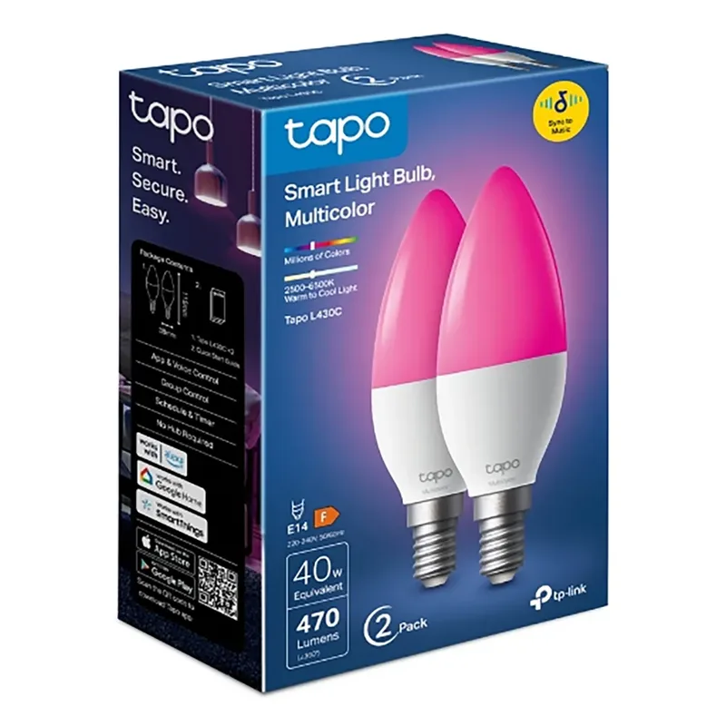 L430C slimme lamp, multicolor E14 van TP-Link – productfoto