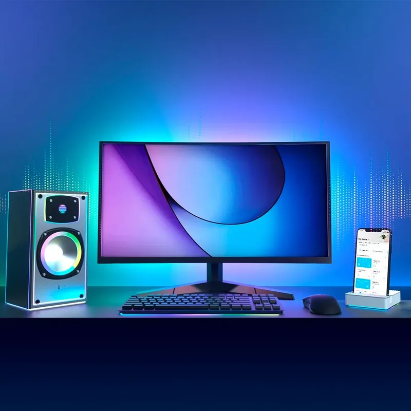 L900-5 Led strip - WiFi - 16 Miljoen kleuren- 5 meter de TP-Link en Blanc – photo produit 4 sur 6