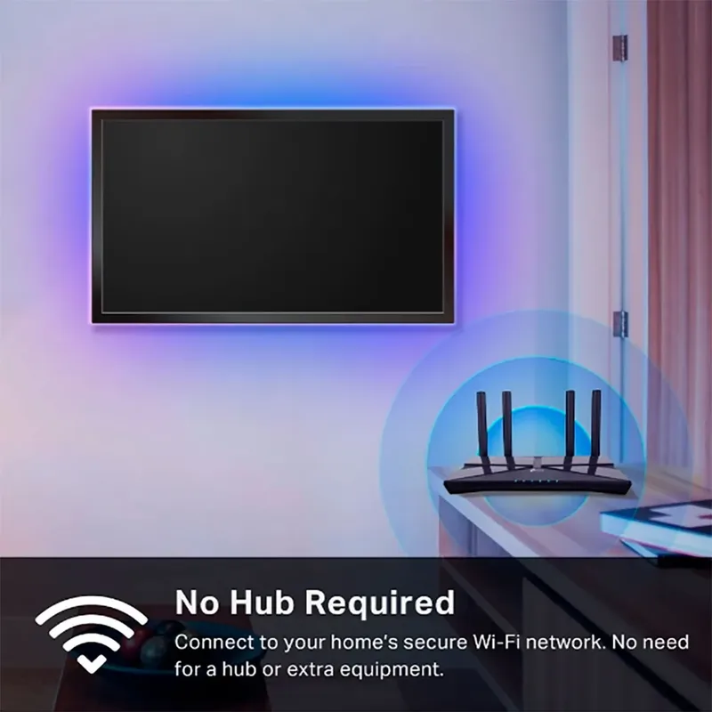 L930-5 Led strip - en Gekleurd licht - WIFI- 5 meter fra TP-Link i Hvid – produktbillede 5 af 6