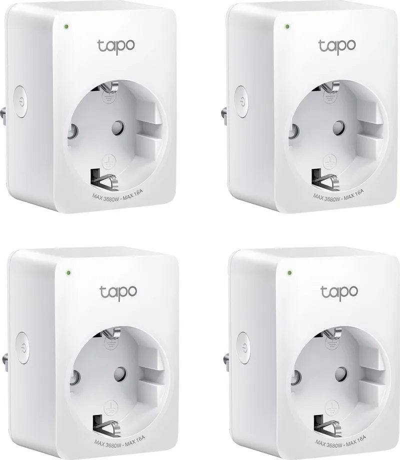 P110 - Slimme Stekker - Smart Plug - 4 stuks - WiFi Stopcontact - Energiebewaking van TP-Link in Wit – productfoto