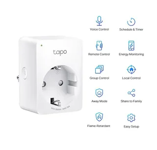 P110 - Slimme Stekker - Smart Plug - WiFi Stopcontact - Energiebewaking van TP-Link in Wit – productfoto 2 van 5