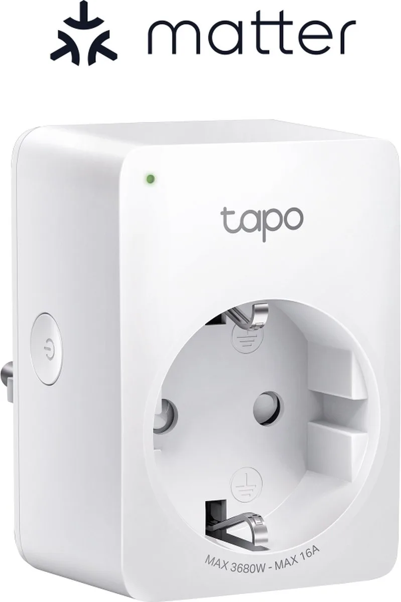 P110M - Mini Slimme Stekker -Matter-gecertificeerd - Wifi Stopcontact - Energiebewaking by TP-Link in White – product photo