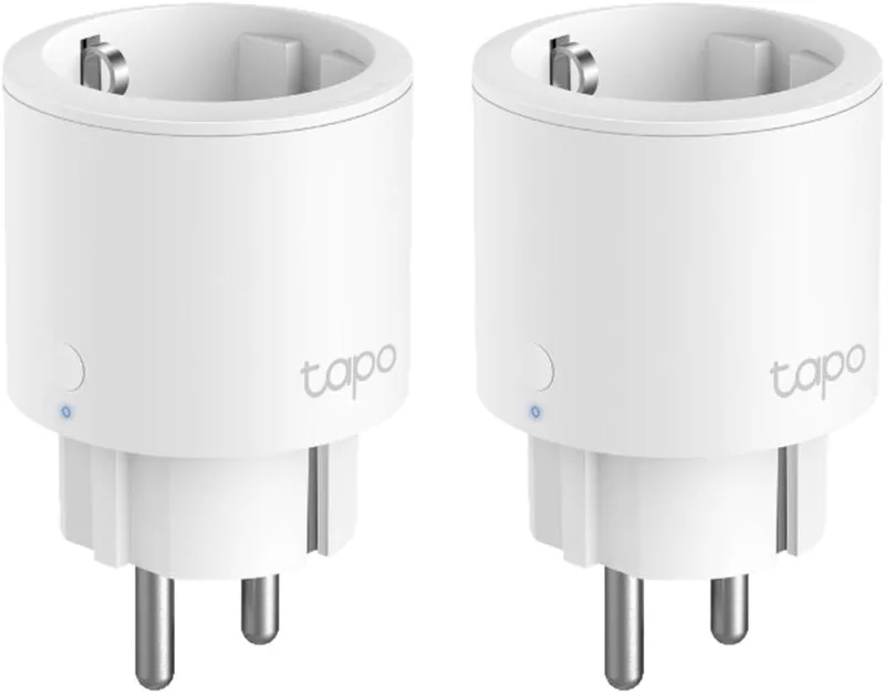 P115 Slimme Stekker Mini met Energiemeter 2-pack - Bundelvoordeel - Energiemonitor - 16A / 3680W - Compact Formaat - Geen Hub Nodig - Werkt met Alexa & Google - Afwezigheidsmodus - Schema's & Timers - Overbelastingsbeveiliging by TP-Link in White – product photo
