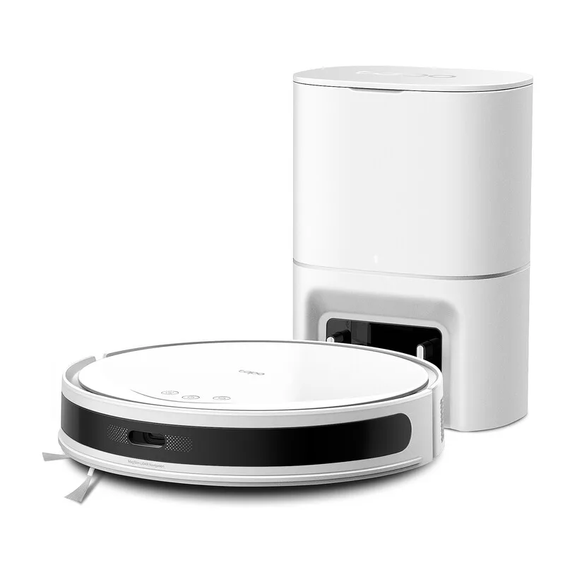 RV20 Max Plus Saugroboter mit Wischfunktion und automatischer Absaugstation, 5300 Pa Saugkraft, 83 mm schlankes Design, MagSlim LiDAR-Navigation, kompatibel mit Alexa & Google Assistant, App- & Sprachsteuerung, Weiß fra TP-Link – produktbillede