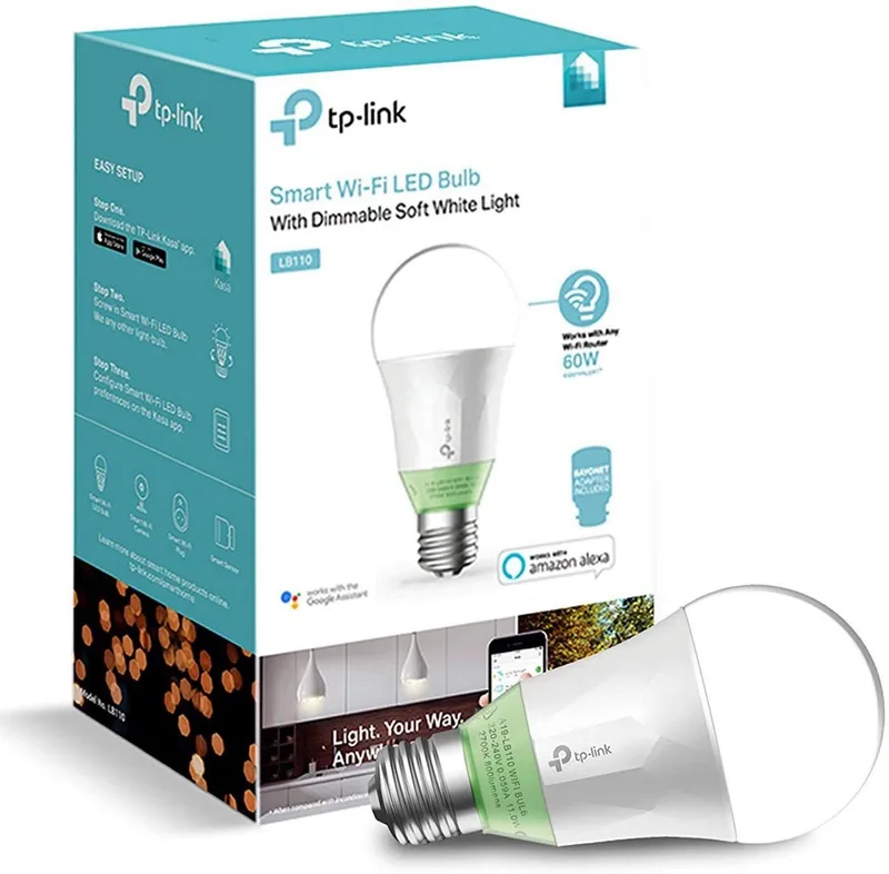 Smarte LED-Leuchte TP-Link LB110 Kasa Smart dimmbare LED-WLAN-Glühbirne - E27, 10W, 2700k by TP-Link – product photo 1 of 5