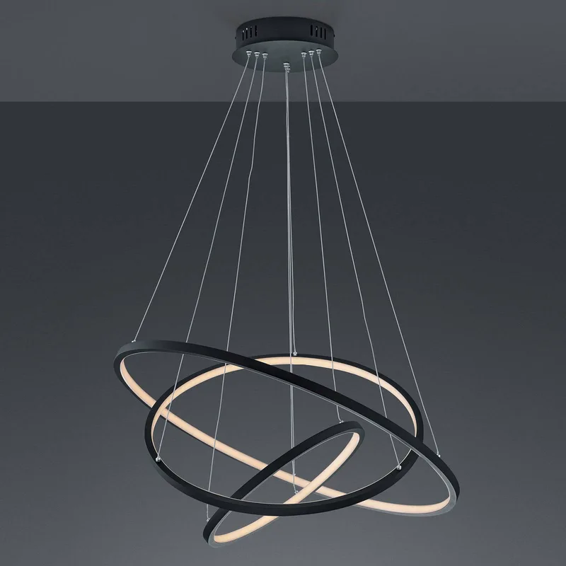 Trio WiZ Aaron smart LED hanglamp de Trio en Anthracite – photo produit