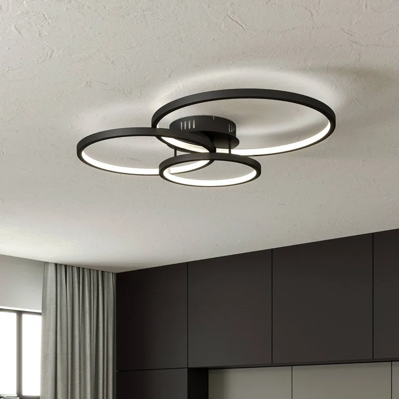 Trio WiZ Aaron smart LED plafondlamp by Trio in Anthracite – product photo