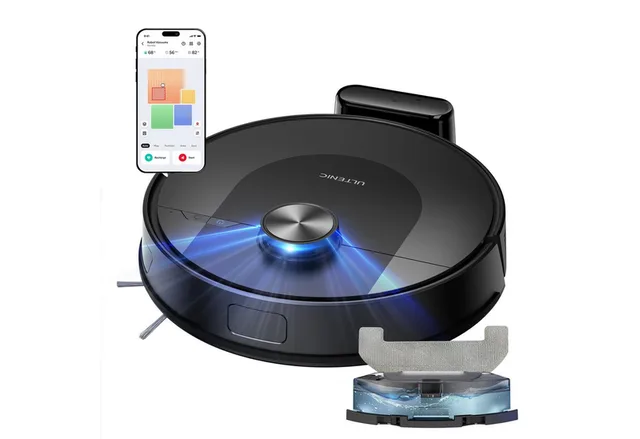 Saugroboter D 10 Trocken- und Nasssaugroboter,150min,5000pa,LiDAR Lasernavigation, 420,00 W, beutellos, mit Wischfunktion, 4.2kg,Kantenreinigung,automatische Aufladung