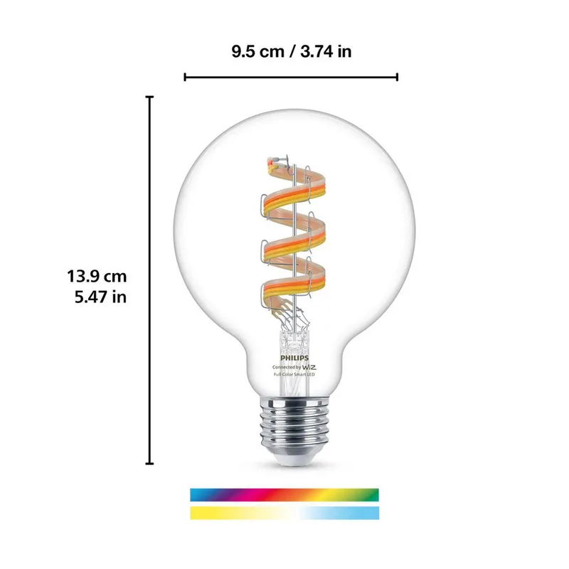 G95 LED filament lamp Globe WiFi E27 6,3W RGBW von WiZ – Produktfoto 1 von 5