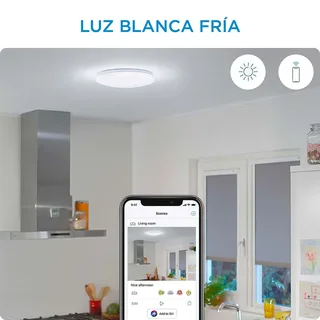 Plafondlamp Adria - Koelwit Licht - Slimme LED Verlichting - Geïntegreerde LED - 17W - Wi-Fi van WiZ in Wit – productfoto 6 van 6