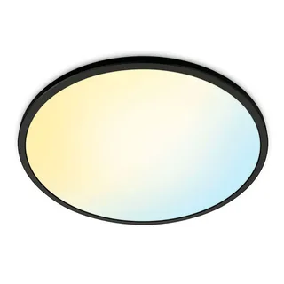 Plafondlamp SuperSlim - Diameter: 43 cm - Warm- tot Koelwit Licht - Slimme LED Verlichting - Geïntegreerde LED - 22W - Wi-Fi de WiZ en Noir – photo produit 2 sur 2