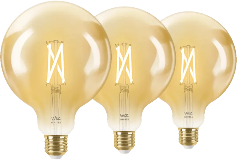 Smart Filament lamp Globe XL 3-pack - Warm tot Koelwit Licht - E27 från WiZ – produktbild