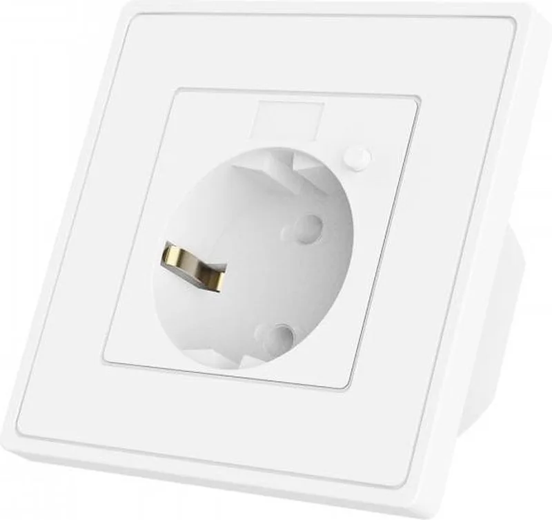 R4054 Slim WiFi inbouw stopcontact - werkt met Google, Alexa & IFTTT van Woox in Wit – productfoto