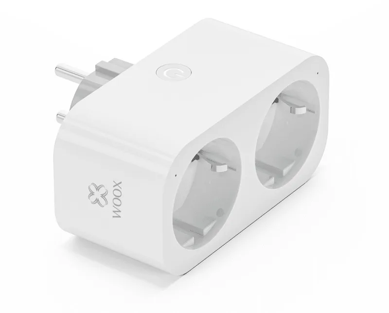R6153 dubbele smart stekker - wifi stekker met twee stopcontacten de Woox en Vert – photo produit