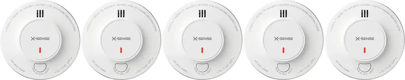 Rauchwarnmelder inkl. 10 Jahres-Batterie batteriebetrieben (Ø x H) 70 mm x 45 mm 5 St. fra X-Sense – produktbillede
