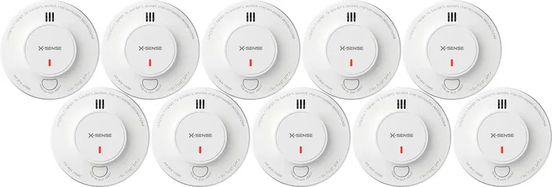 Rauchwarnmelder inkl. 10 Jahres-Batterie batteriebetrieben (Ø x H) 70 mm x 45 mm 10 St. de X-Sense – photo produit