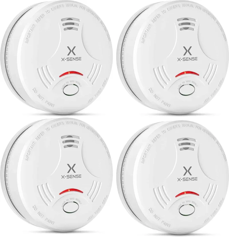 SD11 Rookmelder - 4 Rookmelders - 10 jaar batterij - Voldoet aan Europese norm - Brandalarm från X-Sense i Vit – produktbild