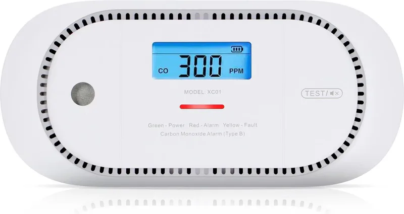 XC01 Koolmonoxidemelder - 10 jaar batterij - 10 jaar Figaro® sensor - LCD display - Voldoet aan Europese norm van X-Sense in Wit – productfoto