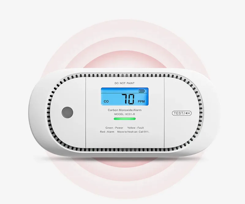 XC01-R - Koolmonoxidemelder - CO melder met LCD display - 10 jaar batterij från X-Sense i Vit – produktbild