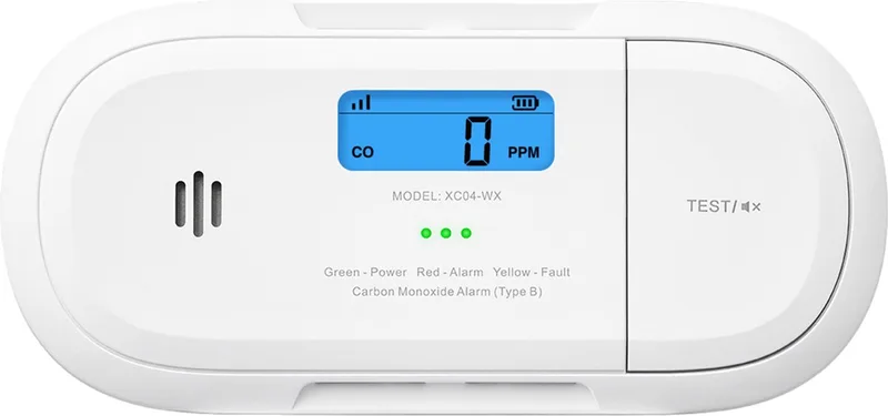 XC04-WX Slimme koolmonoxidemelder met WiFi - Werkt via app - LCD Display - CO melder de X-Sense en Blanc – photo produit