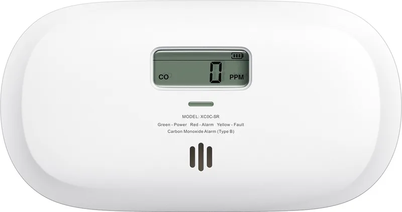 XC0C-SR Koolmonoxidemelder - 3 jaar batterij - 10 jaar sensor - LCD display - Voldoet aan Europese norm by X-Sense in White – product photo