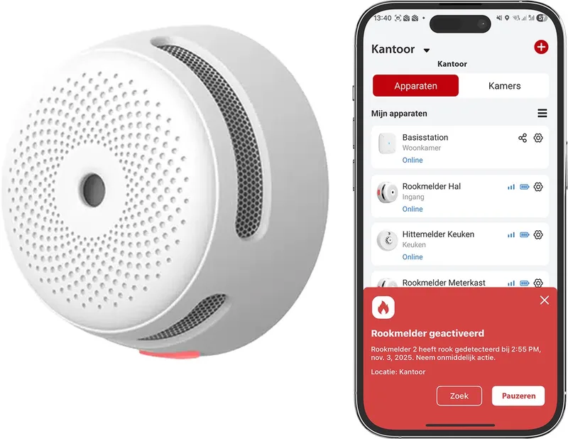 XS01-M Slimme rookmelder met WiFi - Link+ Pro - Draadloos RF koppelbaar - Brandalarm de X-Sense en Blanc – photo produit