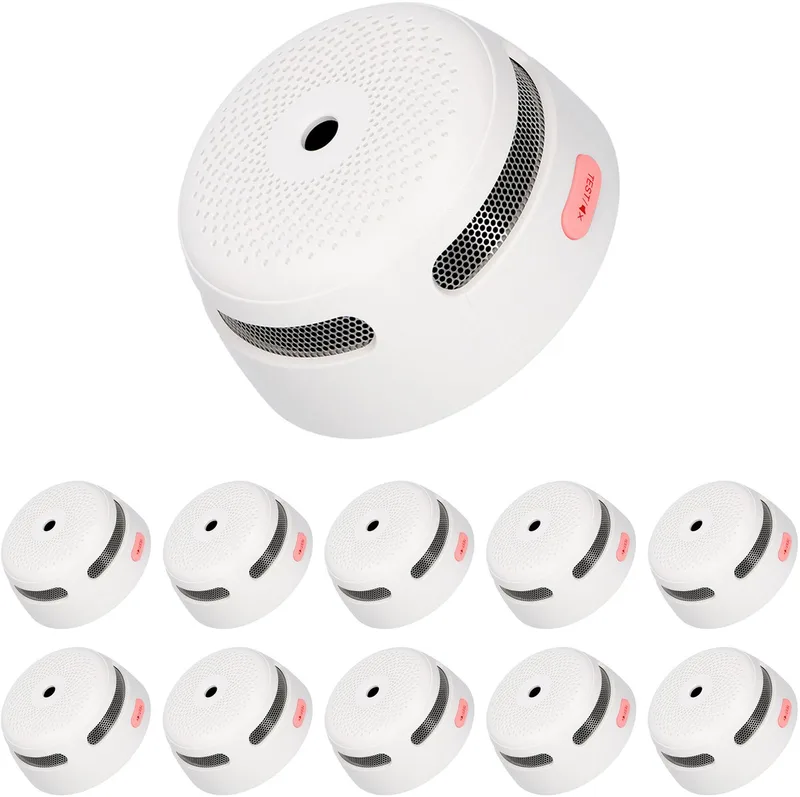 XS01 Rookmelder - 10 Rookmelders - 10 jaar batterij - Compact design - Voldoet aan Europese norm - Brandalarm van X-Sense in Wit – productfoto