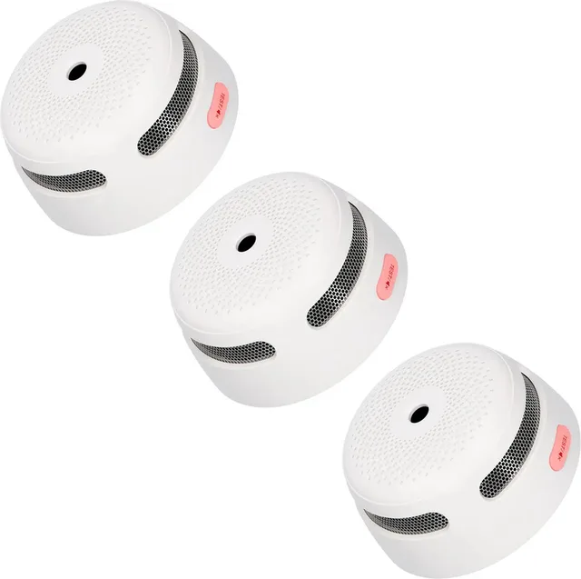 XS01 Rookmelder - 3 Rookmelders - 10 jaar batterij - Compact design - Voldoet aan Europese norm - Brandalarm
