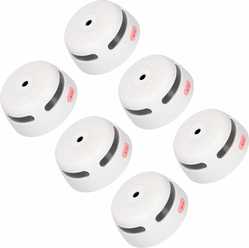 XS01 Rookmelder - 6 Rookmelders - 10 jaar batterij - Compact design - Voldoet aan Europese norm - Brandalarm van X-Sense in Wit – productfoto