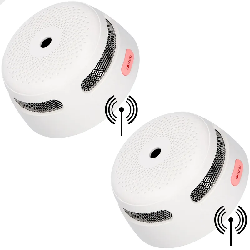 XS01-W Draadloos koppelbare rookmelder - 2 Rookmelders - 10 jaar batterij - Voldoet aan Europese norm - Koppelbaar brandalarm by X-Sense in White – product photo