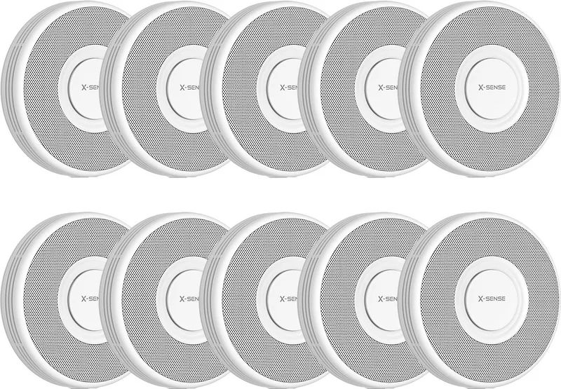 XS0B-MR Slimme voice rookmelder met WiFi 10-pack - Link+ Pro - Gesproken meldingen - Draadloos RF koppelbaar - Brandalarm de X-Sense en Blanc – photo produit