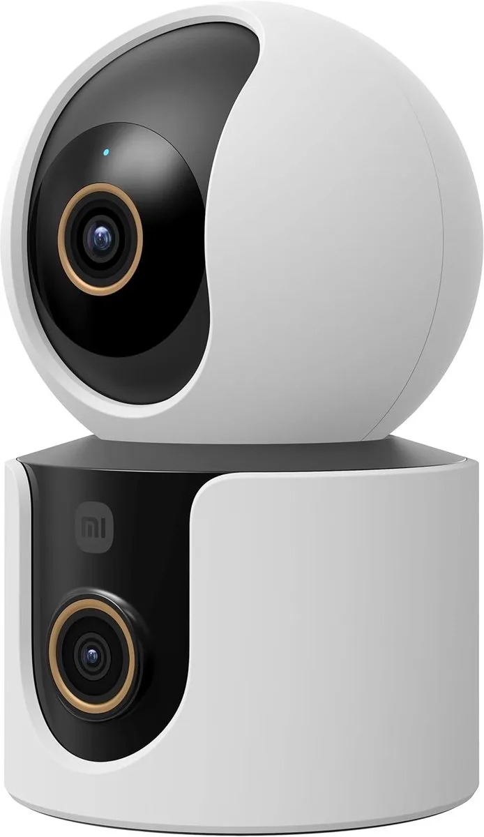 Smart Camera C500 Dual | Binnencamera | Dubbele 4MP lens | 2.5K beeld | 360° PTZ | Wifi 6 | AI detectie | Nachtzicht | Tweeweg audio von Xiaomi in Weiß – Produktfoto