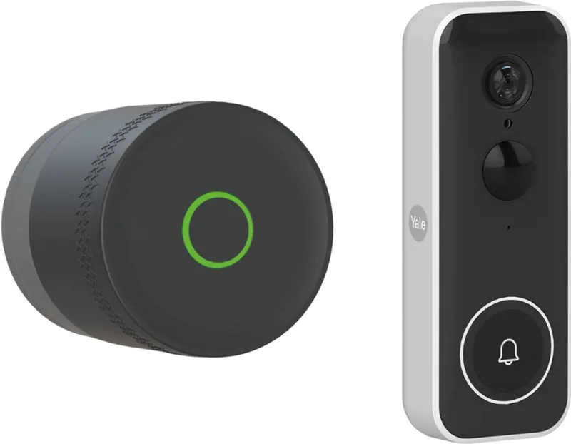 Linus L2 Lite Smart Lock & Videodeurbel - Deurbelset van Yale in Zwart – productfoto