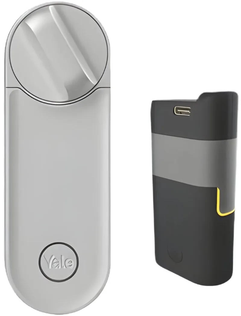 Linus L2 Smart Lock accuset - Met 2 oplaadbare accu's by Yale in Silver – product photo