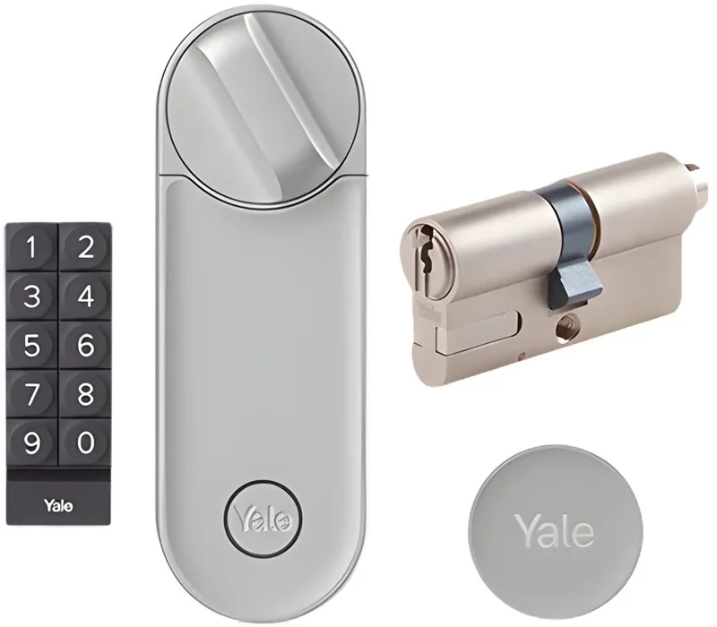 Linus L2 Smart Lock - Complete set van Yale in Zilver – productfoto