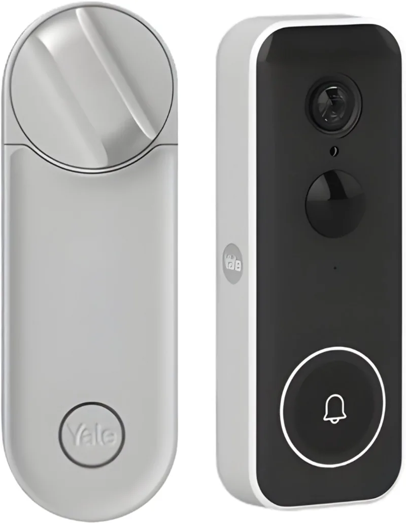 Linus L2 Smart Lock en Slimme Videodeurbel Set de Yale en Argent – photo produit