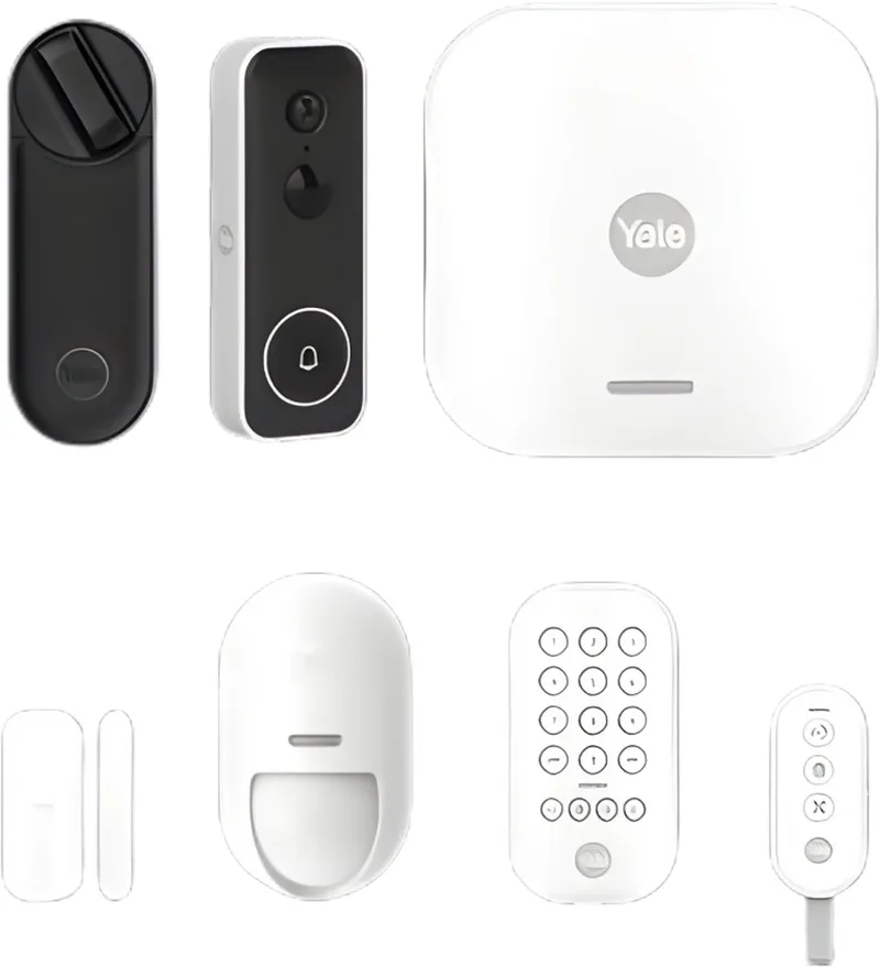 Linus L2 Smart Lock & Videodeurbel & Alarm starterskit de Yale en Noir – photo produit