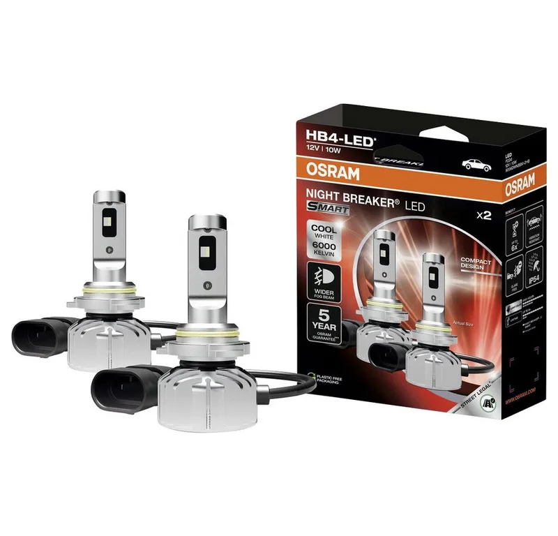 KFZ-Ersatzleuchte Osram Automotive 9006DWNBSM-2HB LED Leuchtmittel NIGHT BREAKER® LED SM fra Osram i Hvid – produktbillede