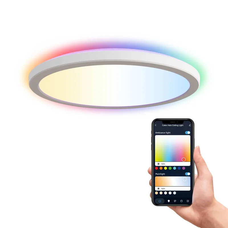Smart Halo LED plafondlamp, Ø 29,2 cm van Calex in Wit – productfoto 4 van 4