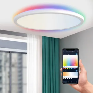 Smart Halo LED plafondlamp, Ø 40 cm van Calex in Wit – productfoto 3 van 4